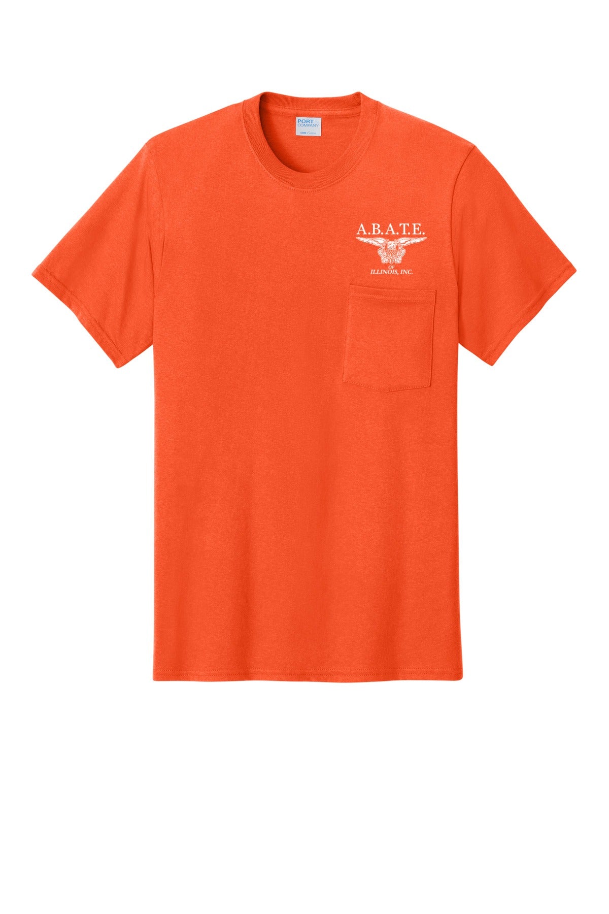Abate Design 01 Pocket Tee Orange front