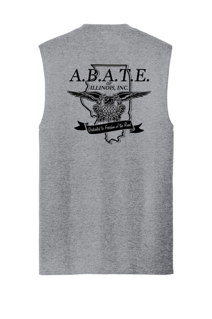 Abate Design 01 Core Cotton Sleeveless Tee Athletic Heather back