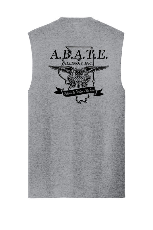 Abate Design 01 Core Cotton Sleeveless Tee Athletic Heather back