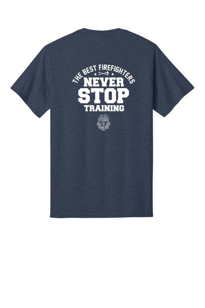IFSI Webstore - Port & Company Core Cotton Tee - 2026 Never Stop Training - PC54 [Heather Navy] Back