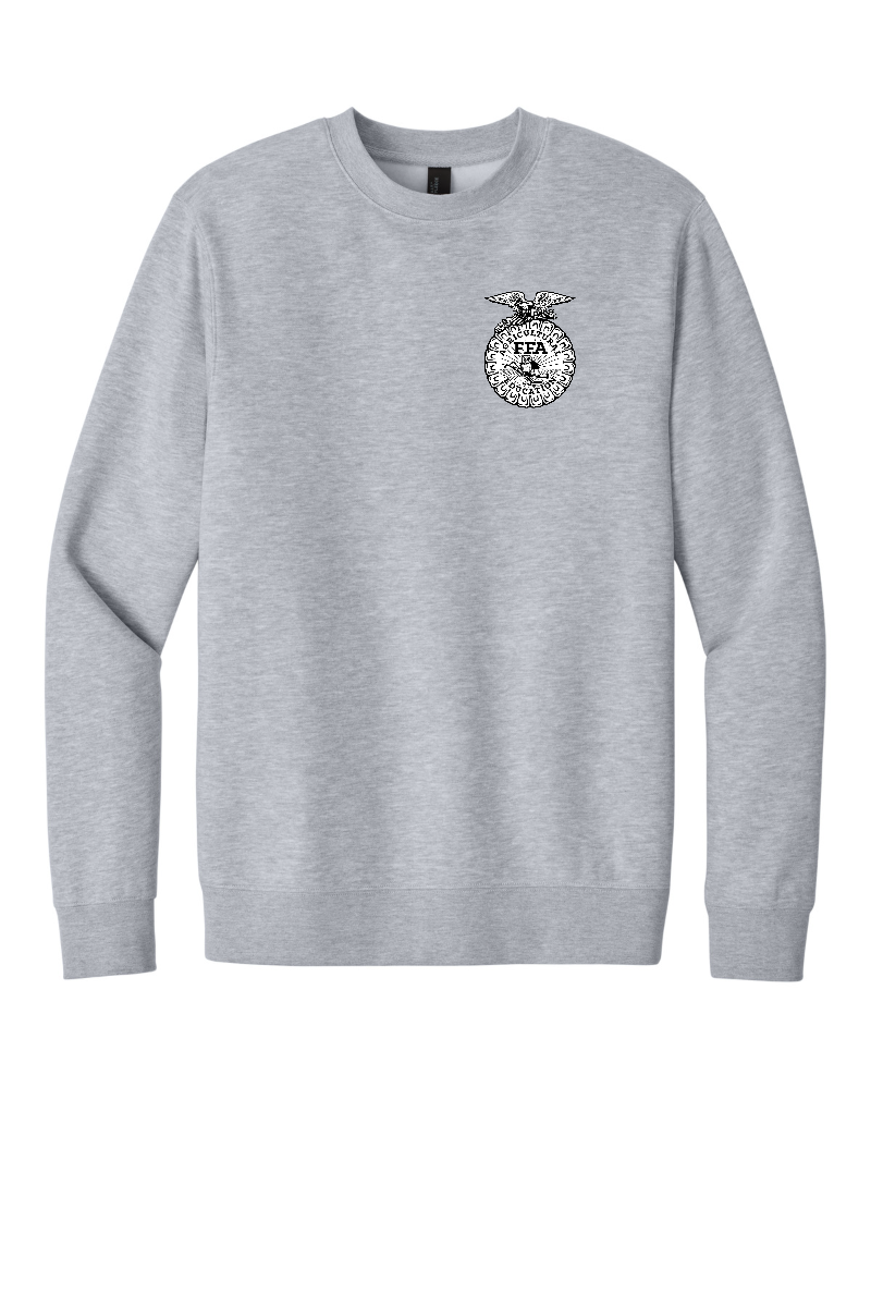 Arcola FFA Agriculture design, front of Light Heather Grey crew