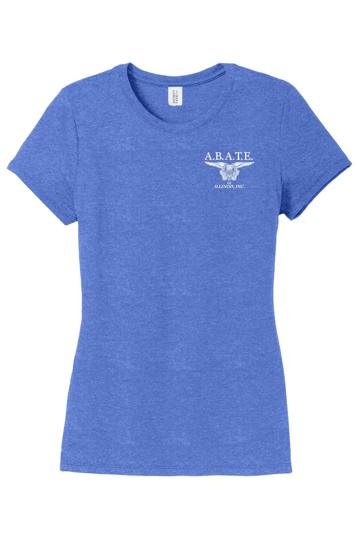 Abate Design 01 District Women's Perfect Tri Tee Royal Frost front