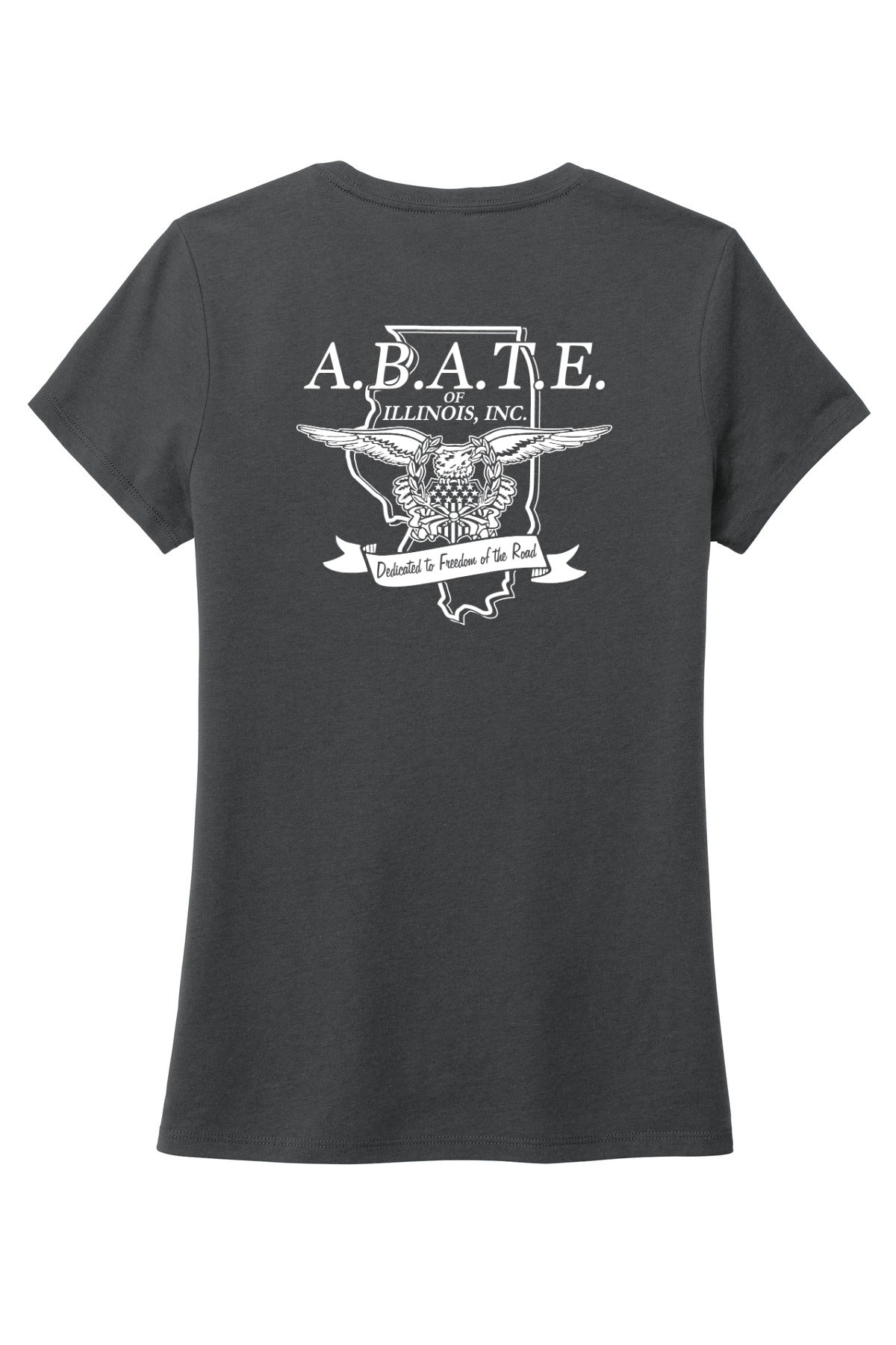 Abate Design 01 District Women's Perfect Tri Tee Charcoal back
