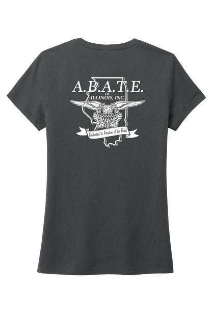 Abate Design 01 District Women's Perfect Tri Tee Charcoal back