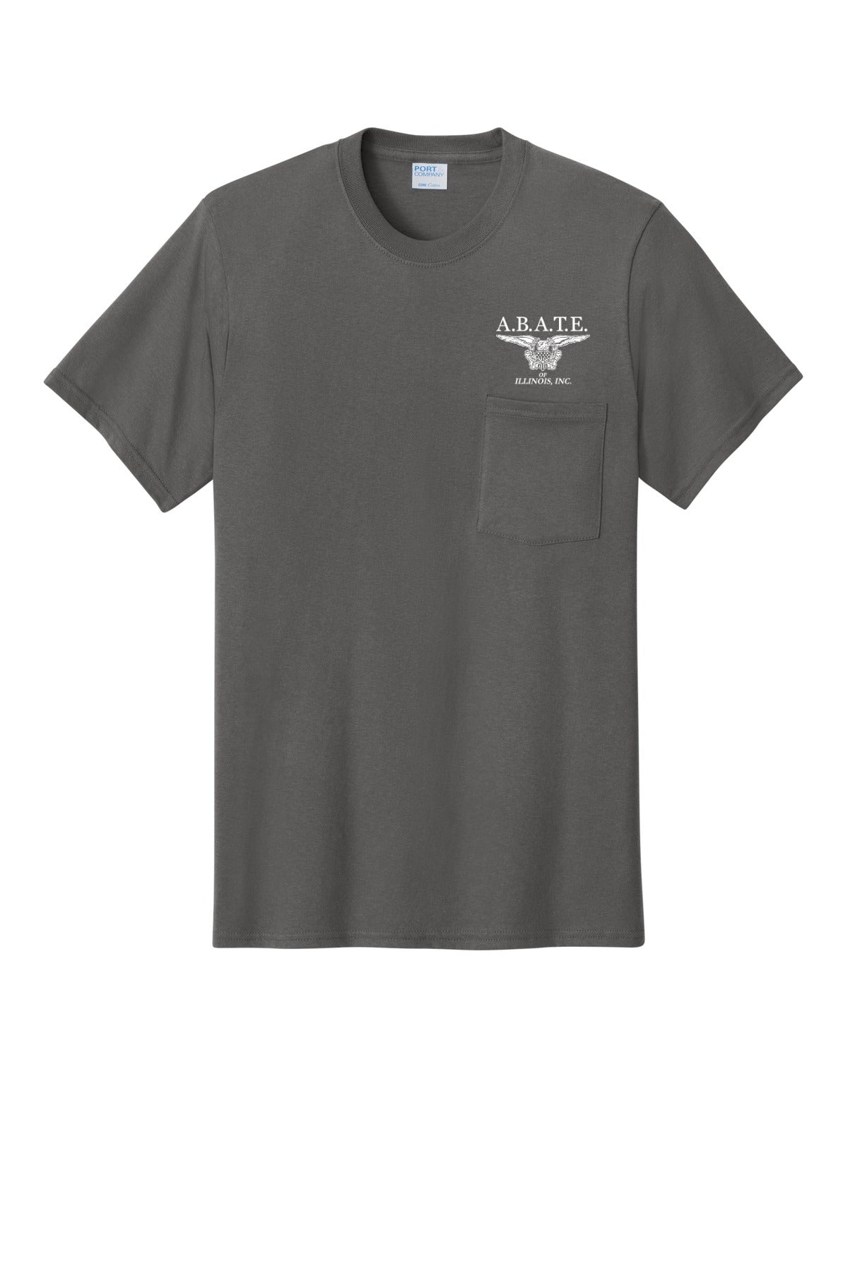 Abate Design 01 Pocket Tee Charcoal front