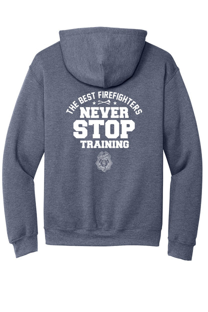IFSI Webstore - Gildan Heavy Blend Hooded Sweatshirt - 2026 Never Stop Training - 18500 [Heather Dark Navy] Back
