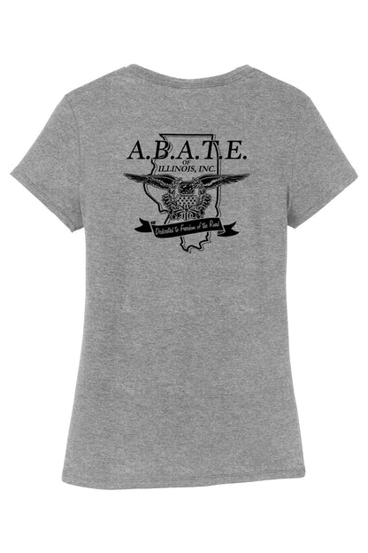 Abate Design 01 District Women's Perfect Tri Tee Grey Frost back