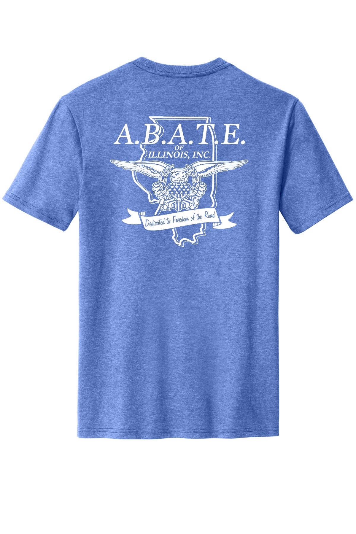Abate Design 01 District Perfect Blend CVC Tee DM108 Heathered Royal back