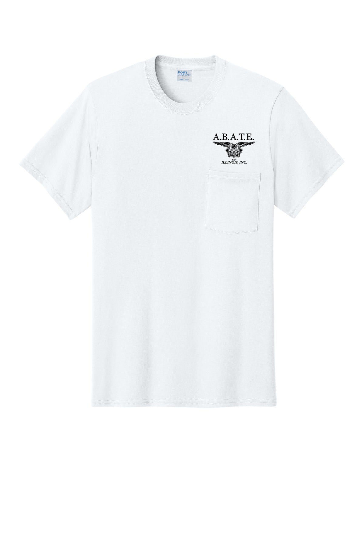 Abate Design 01 Pocket Tee White front