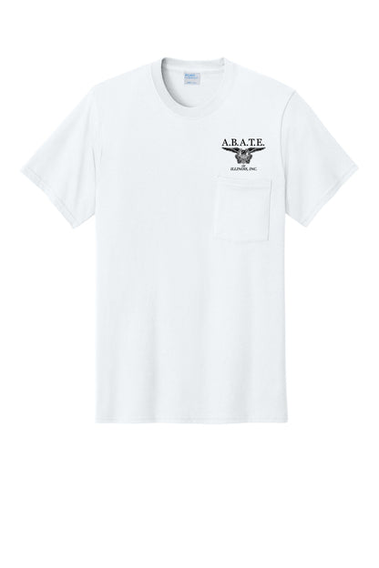 Abate Design 01 Pocket Tee White front