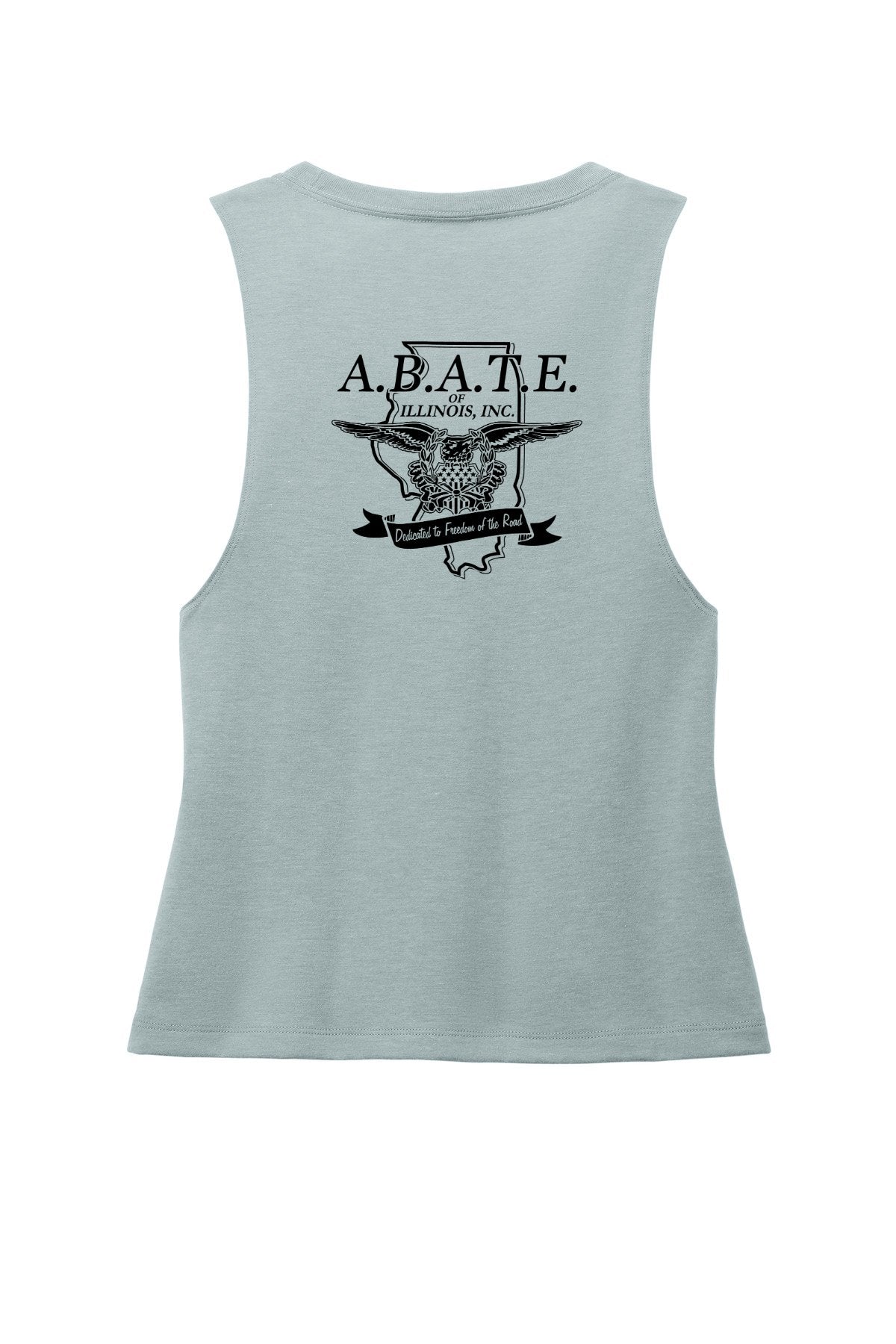 Abate Design 01 Allmade Women's Tri-Blend Muscle Tank Aluminum Grey back