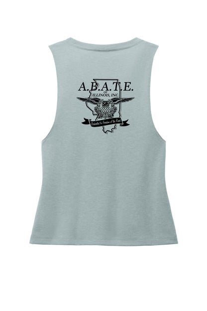 Abate Design 01 Allmade Women's Tri-Blend Muscle Tank Aluminum Grey back