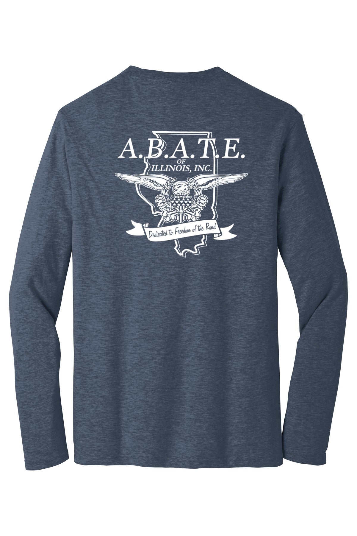 Heathered Navy Back
