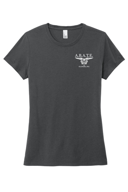 Abate Design 01 District Women's Perfect Tri Tee Charcoal front