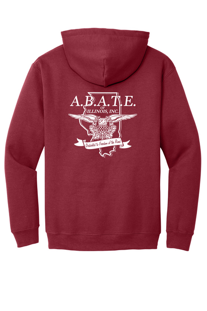 Abate - Abate of illinois - Design 01 - Hoodies - Gildan 18500 - Cardinal Red - Back