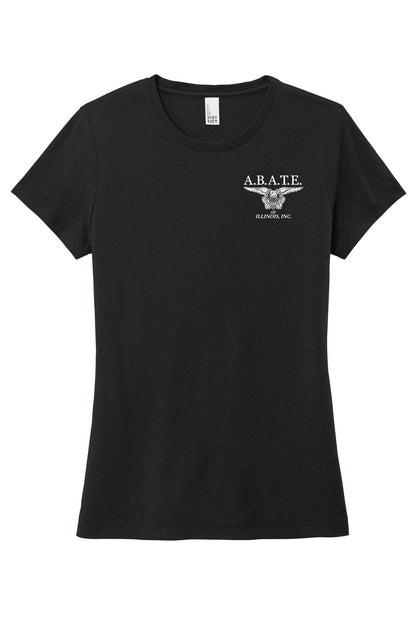 Abate Design 01 District Women's Perfect Tri Tee Black front