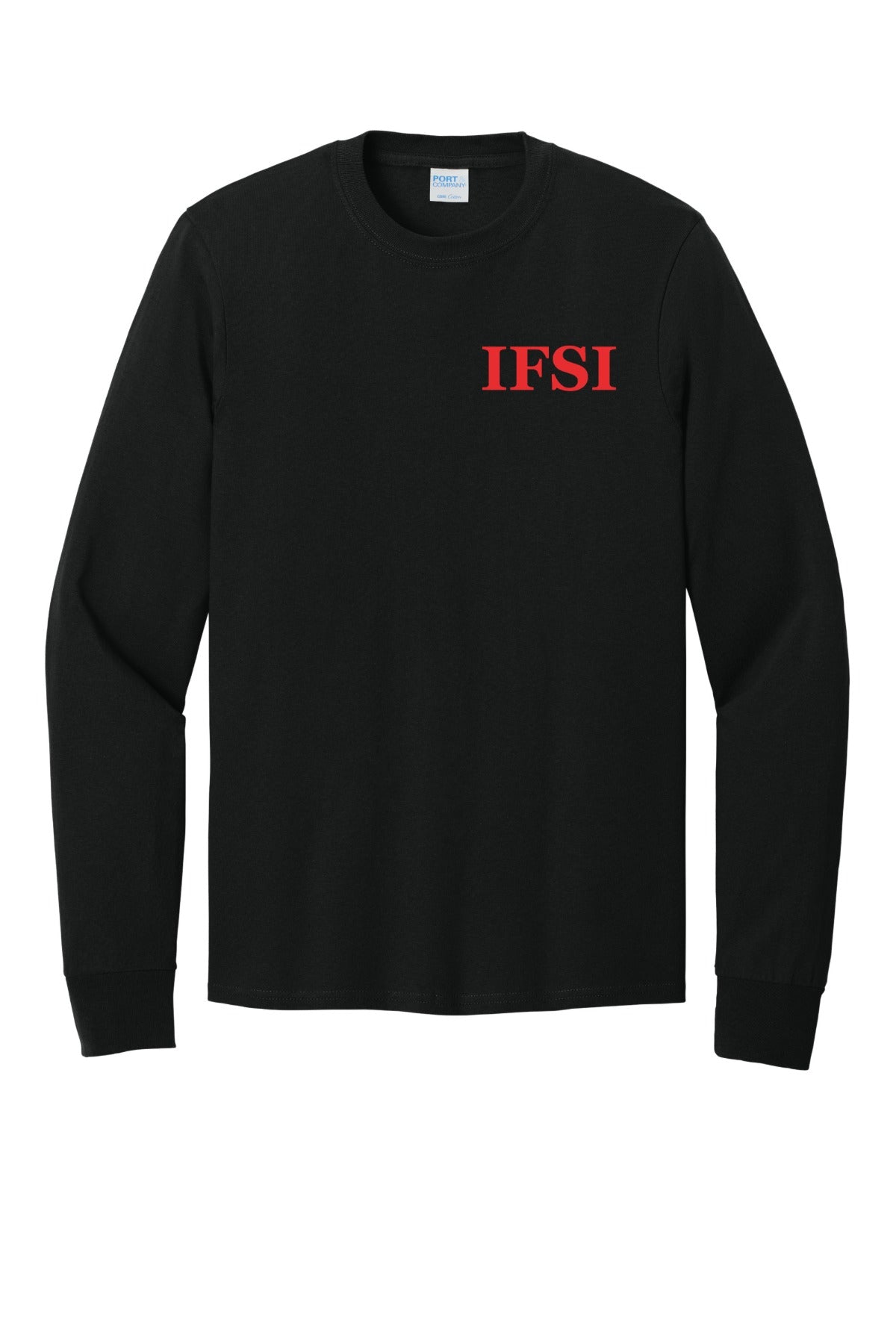 IFSI Webstore - Port & Company Long Sleeve Core Cotton Tee - 2023 Circle Back - PC54LS [Jet Black] Front