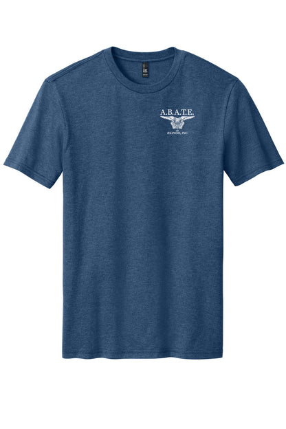 Abate Design 01 District Perfect Blend CVC Tee DM108 Deep Royal Fleck front