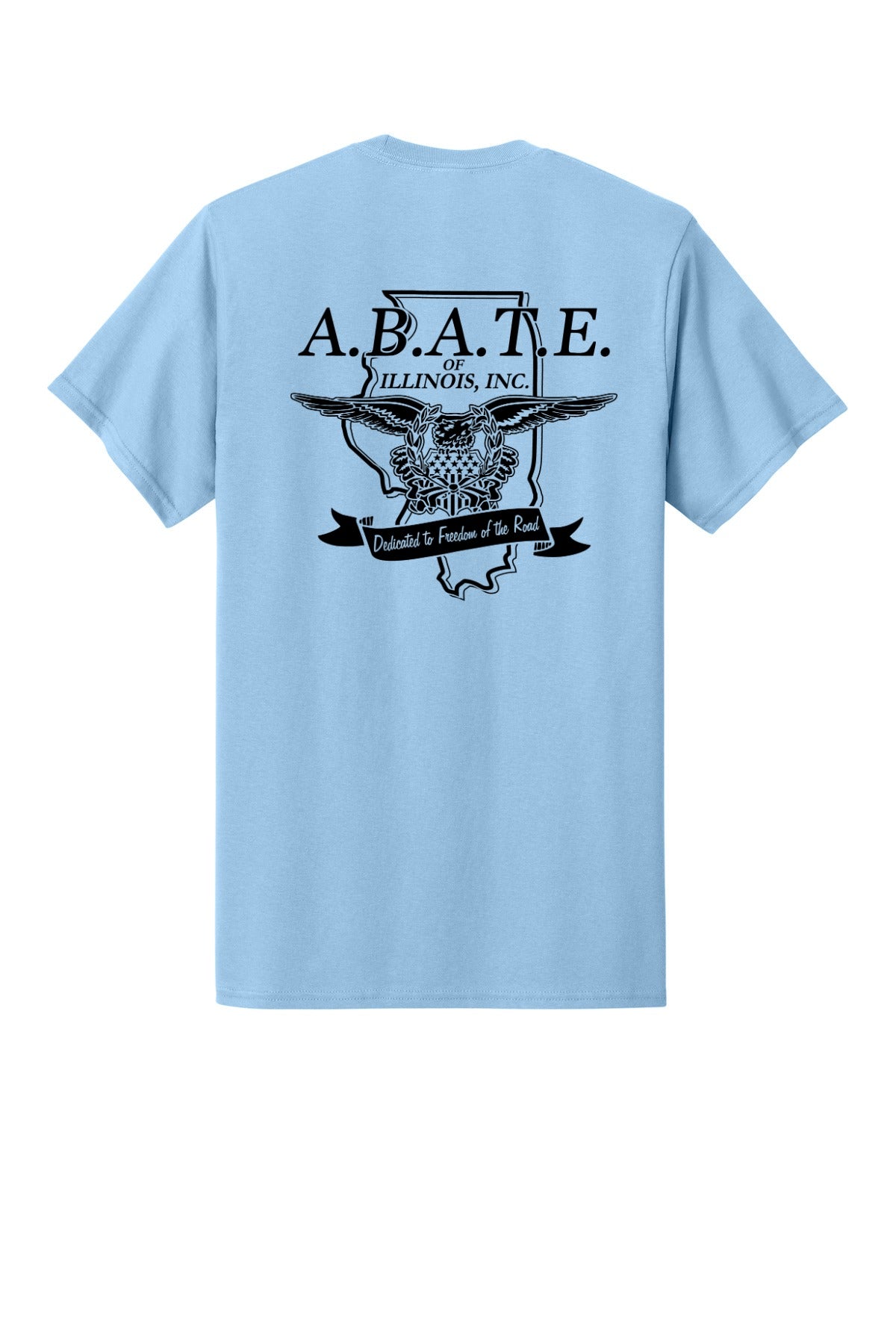 Abate Design 01 Pocket Tee Light Blue back