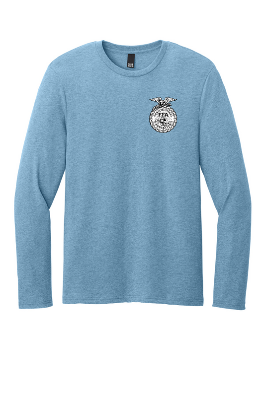 Arcola FFA Agriculture design, front of Tundra Blue Heather long sleeve tee