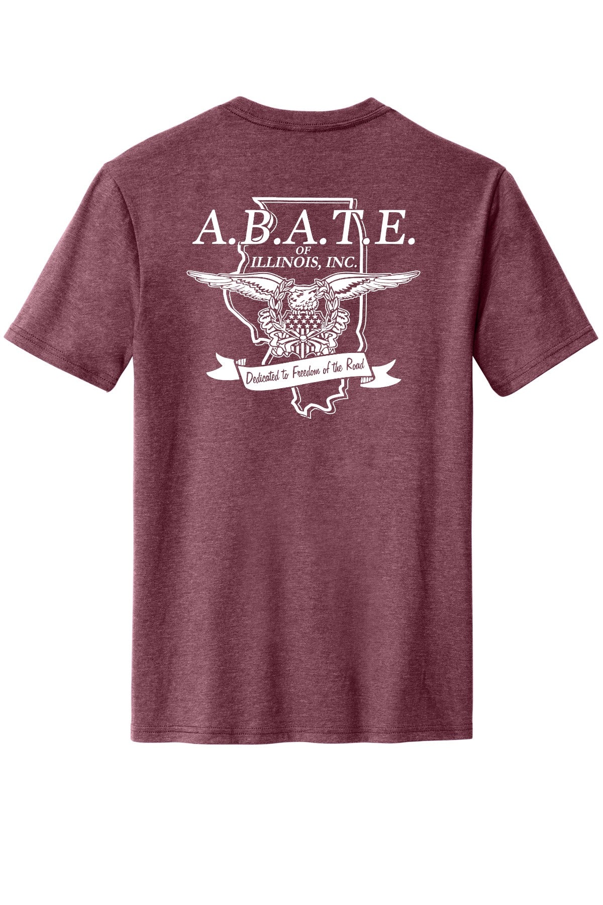 Abate Design 01 District Perfect Blend CVC Tee DM108 Heathered Cardinal back