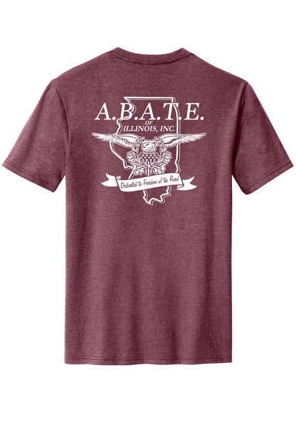Abate Design 01 District Perfect Blend CVC Tee DM108 Heathered Cardinal back