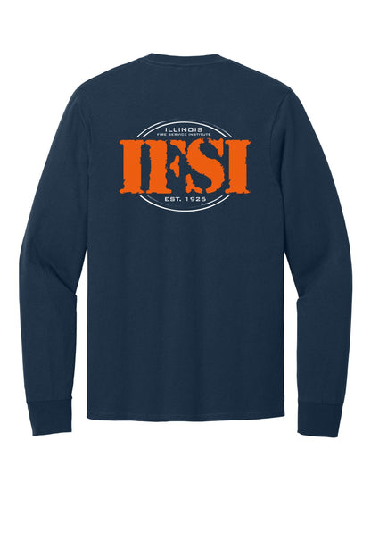 IFSI Webstore - Port & Company Long Sleeve Core Cotton Tee - 2026 Teach Train - PC54LS [Navy] Back