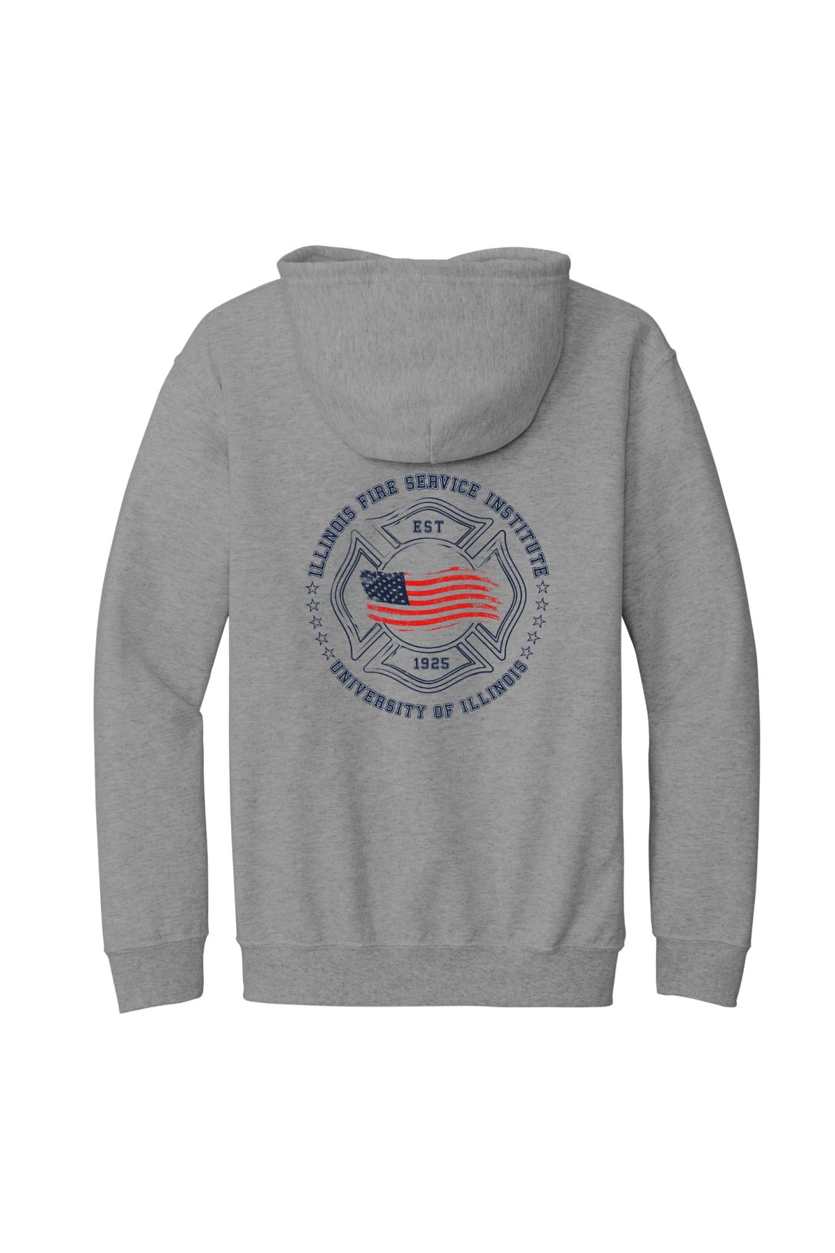 IFSI Webstore - Gildan Heavy Blend Full-Zip Hooded Sweatshirt - 2026 Maltese Flag - 18600 [Sport Grey] Back