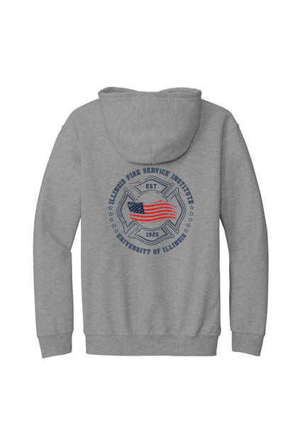 IFSI Webstore - Gildan Heavy Blend Full-Zip Hooded Sweatshirt - 2026 Maltese Flag - 18600 [Sport Grey] Back