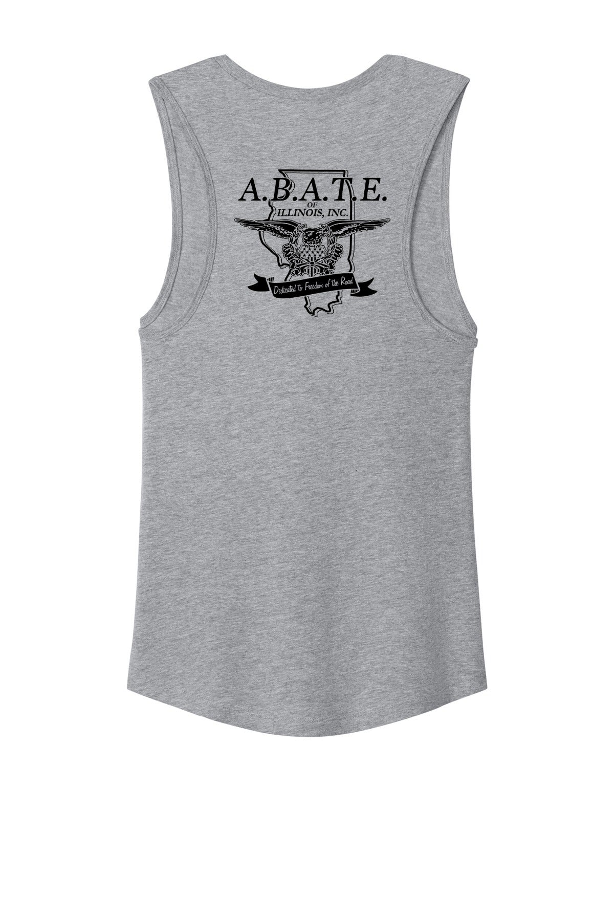 Abate Design 01 Bella + Canvas Women's Jersey Muscle Tank Athletic Heather back