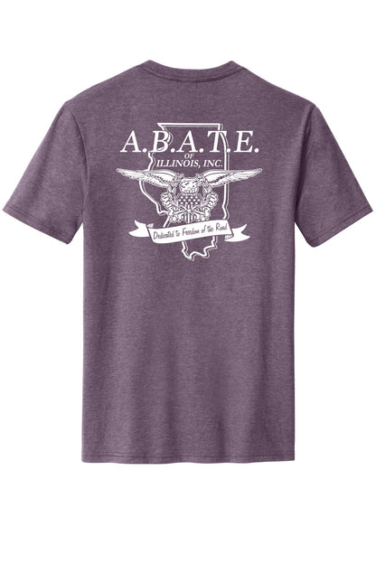 Abate Design 01 District Perfect Blend CVC Tee DM108 Heathered Eggplant back