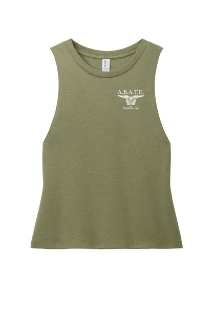 Abate Design 01 Allmade Women's Tri-Blend Muscle Tank Olive You Green front
