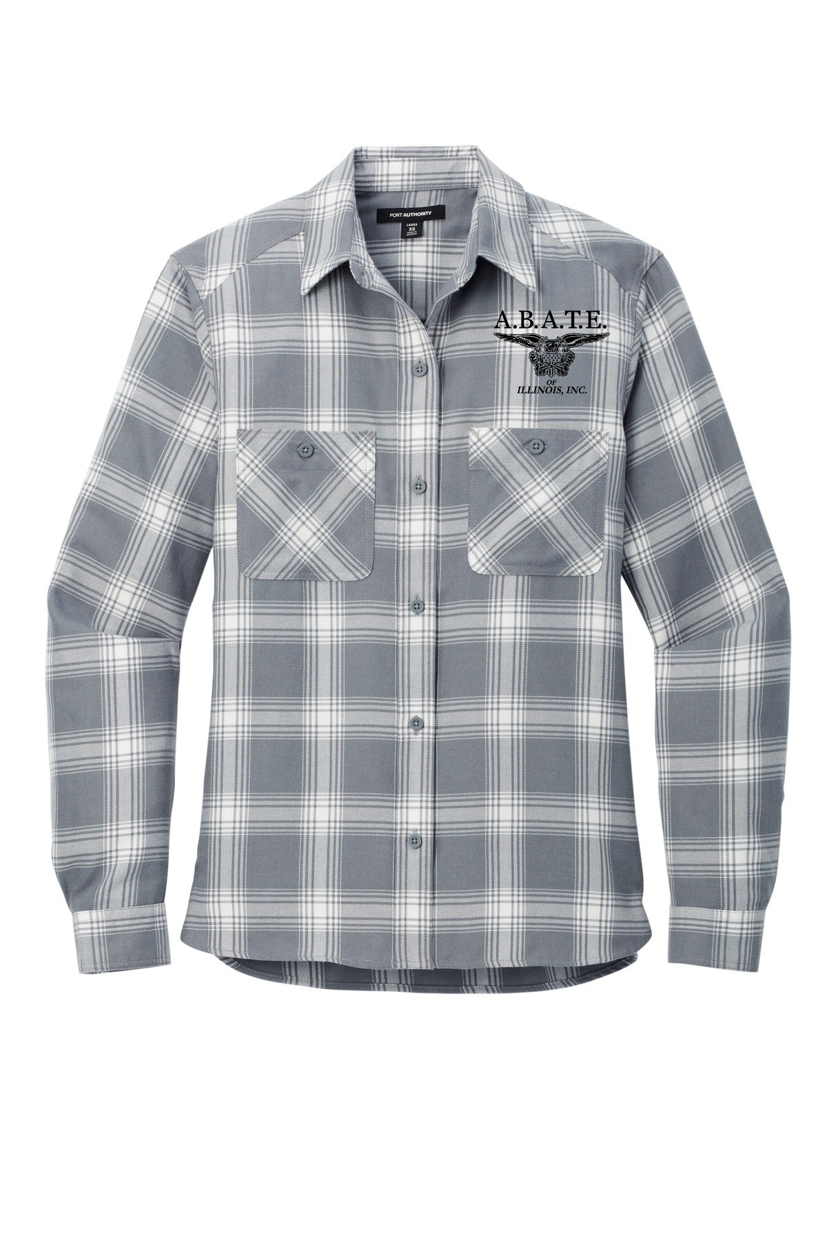 Grey/ Cream Open Plaid Front