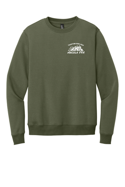 Arcola FFA Tradition design, front of Military Green crew