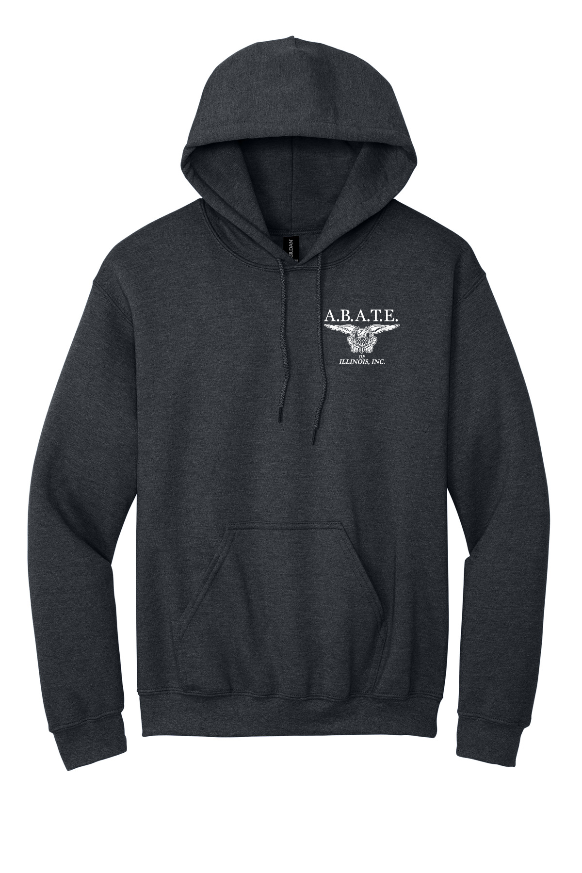 Abate - Abate of illinois - Design 01 - Hoodies - Gildan 18500 - Dark Heather - Front