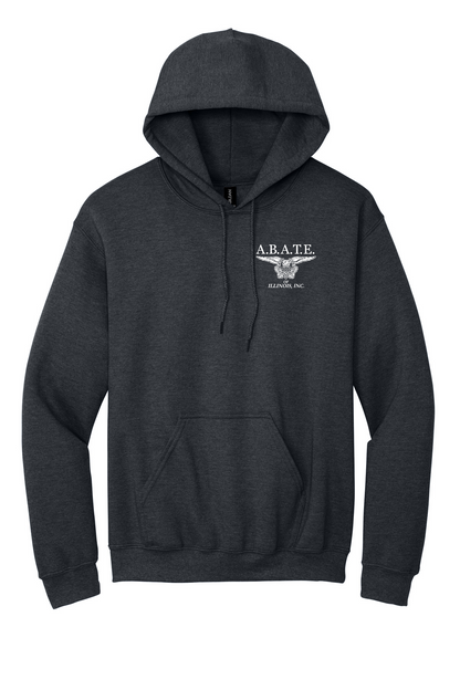Abate - Abate of illinois - Design 01 - Hoodies - Gildan 18500 - Dark Heather - Front