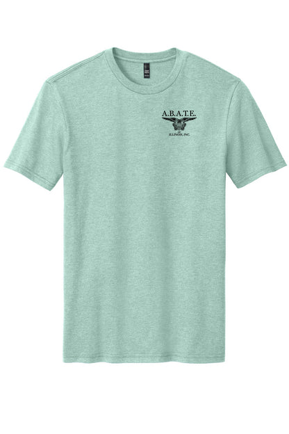 Abate Design 01 District Perfect Blend CVC Tee DM108 Heathered Dusty Sage front