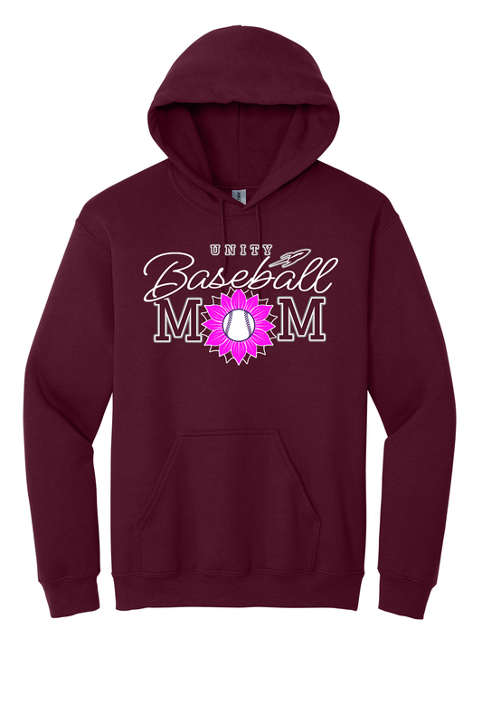 Unity - Baseball - Design 2 - Hooded Sweatshirt - Gildan 18500 - Maroon