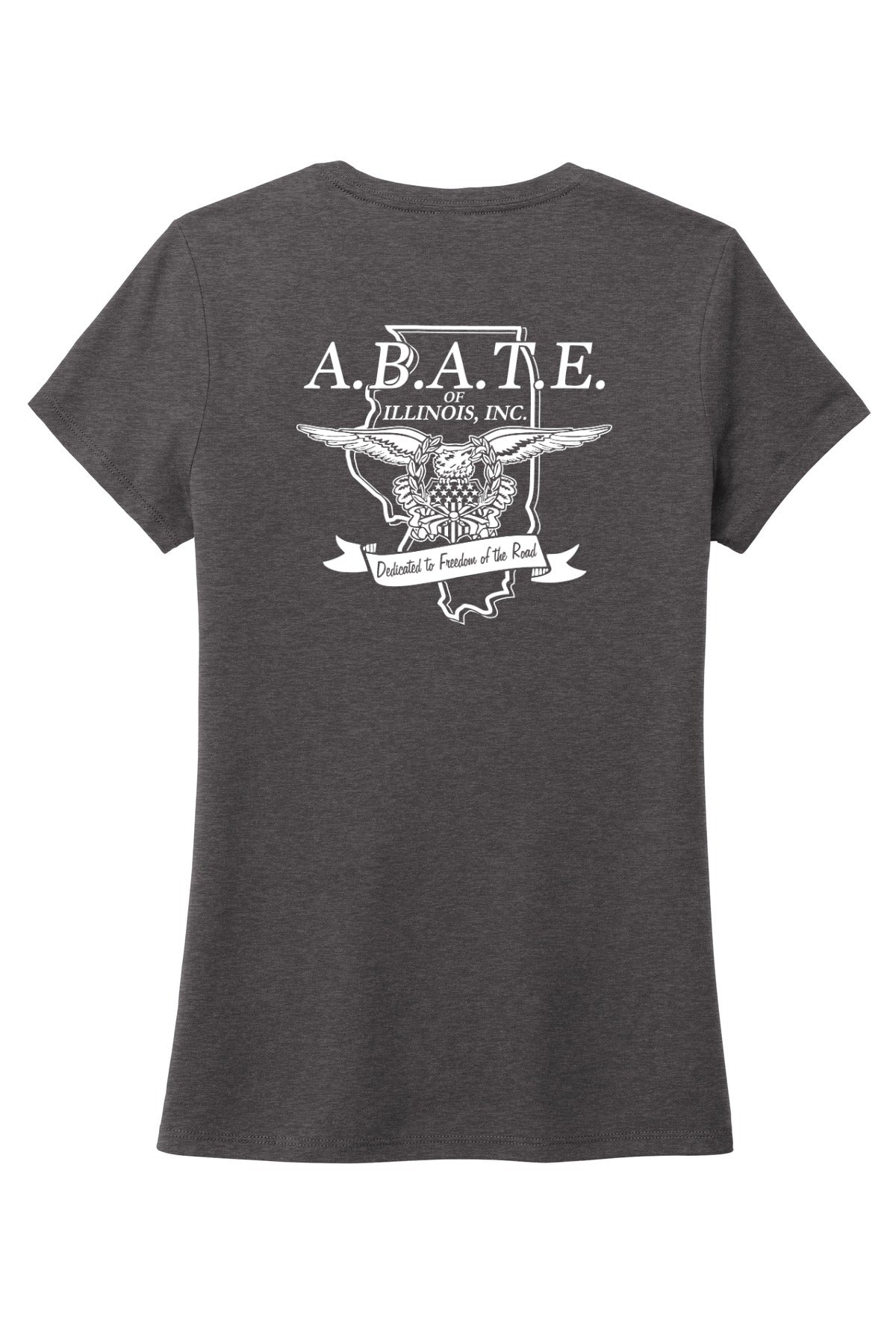Abate Design 01 District Women's Perfect Tri Tee Heathered Charcoal back
