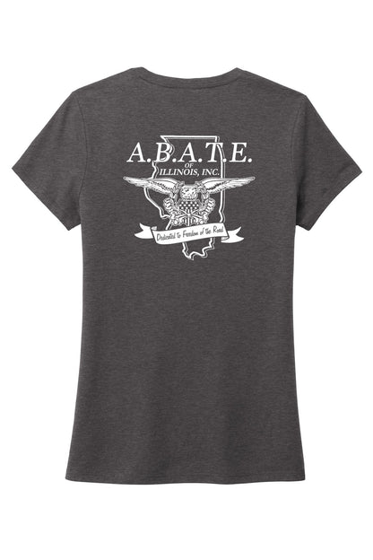 Abate Design 01 District Women's Perfect Tri Tee Heathered Charcoal back