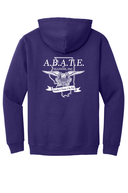 Abate - Abate of illinois - Design 01 - Hoodies - Gildan 18500 - Purple - Back