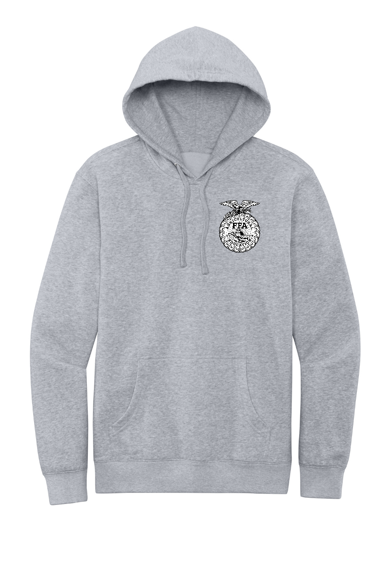 Arcola FFA Agriculture design, front of Light Heather Grey hoodie