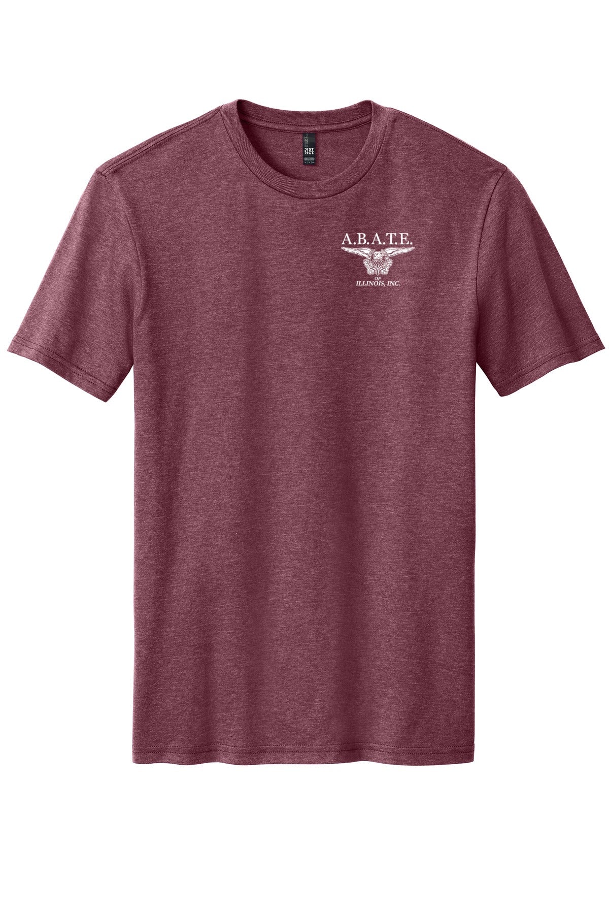 Abate Design 01 District Perfect Blend CVC Tee DM108 Heathered Cardinal front