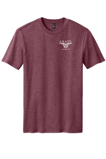 Abate Design 01 District Perfect Blend CVC Tee DM108 Heathered Cardinal front