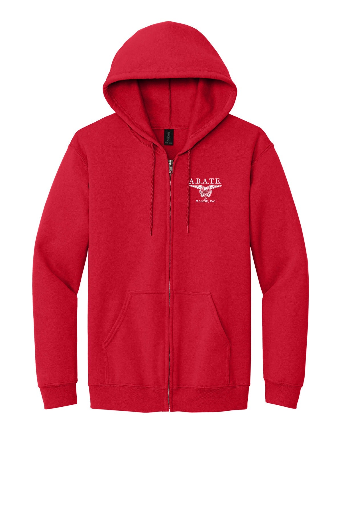 Abate Design 01 Full-Zip Hoodie Red front