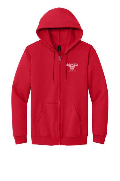 Abate Design 01 Full-Zip Hoodie Red front