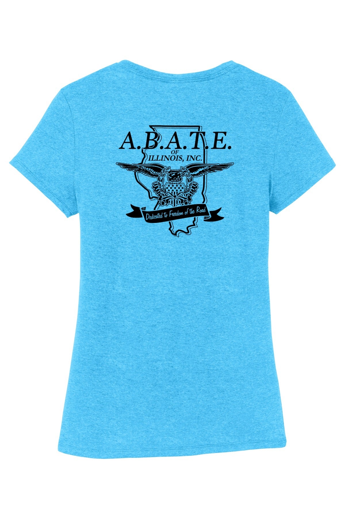 Abate Design 01 District Women's Perfect Tri Tee Turquoise Frost back