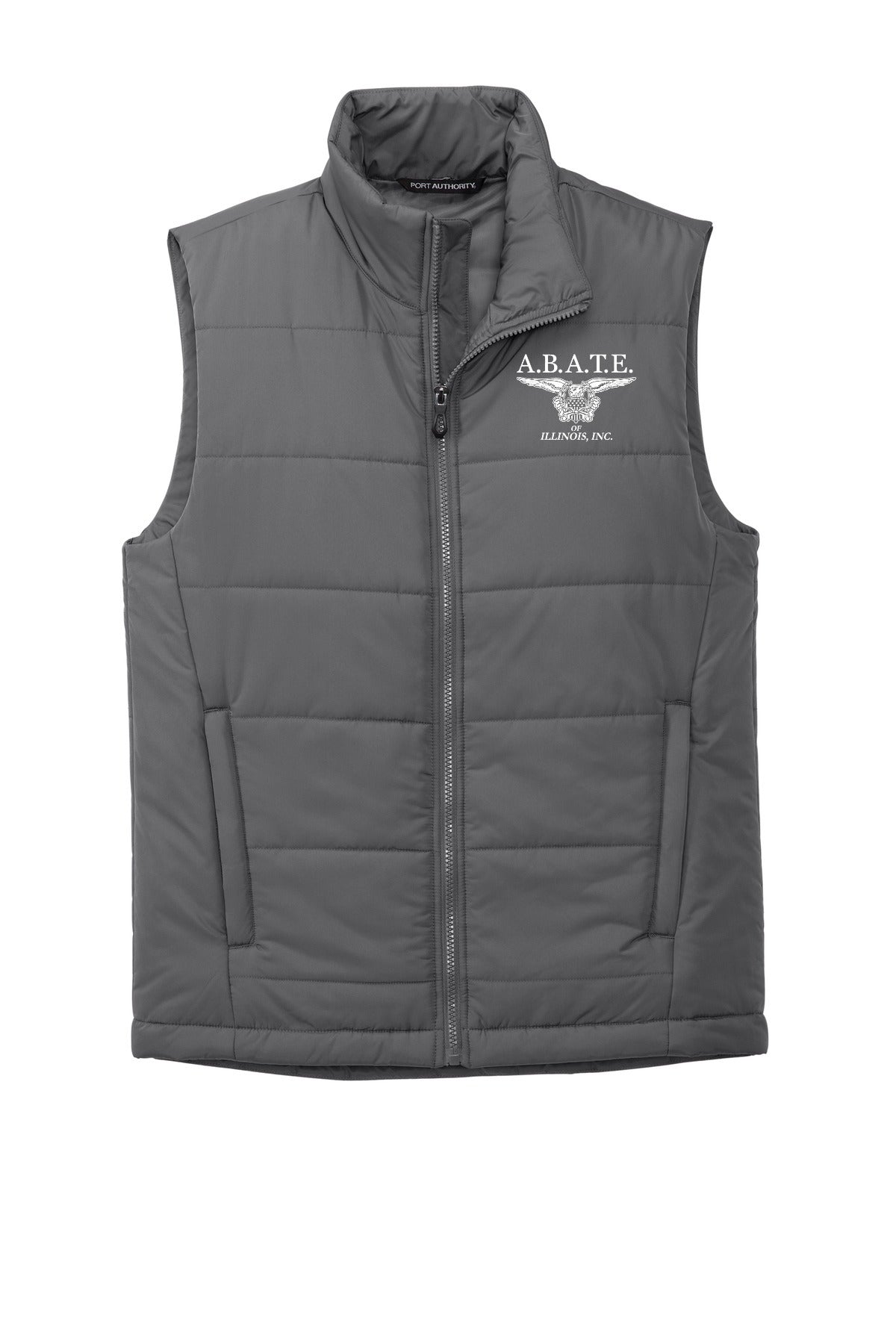 Abate Design 01 Port Authority Puffer Vest Shadow Grey front