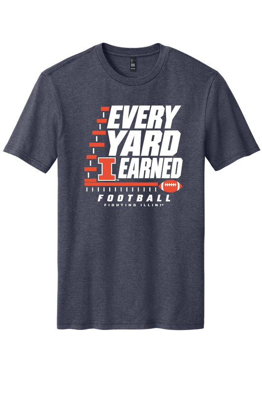 Fighting Illini - Every Yard Earned - DM108 Heathered Navy