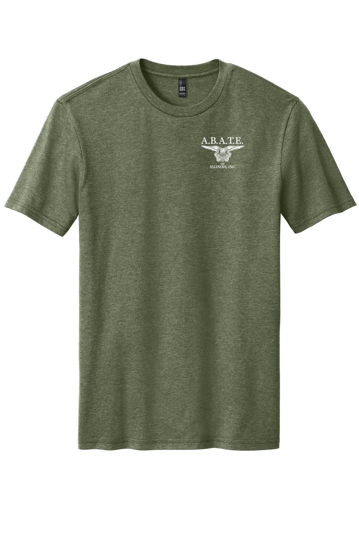 Abate Design 01 District Perfect Blend CVC Tee DM108 Heathered Olive front